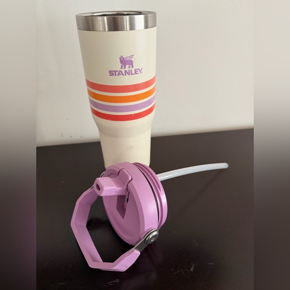 Stanley Cream Tumbler with Multicolor Stripes - Picture 2 of 3